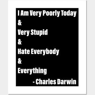 Charles Darwin funny quote Posters and Art